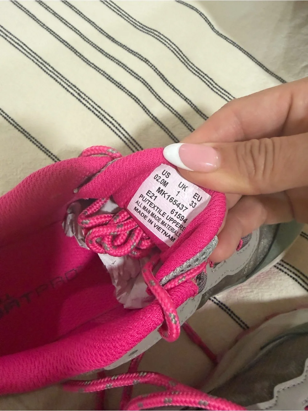 Merrell Kids Gray and Hot Pink Trail Sneakers